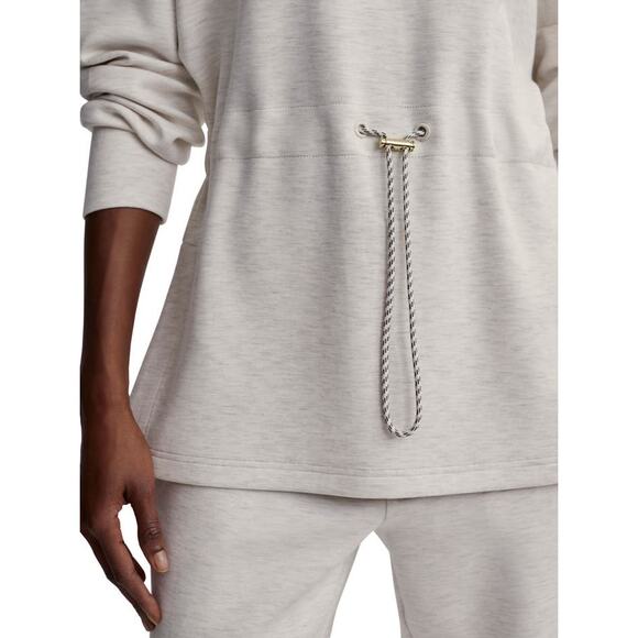 Anthropologie Varley Freya Funnel Neck Sweatshirt Ivory Size Medium Cream Cowl - Picture 3 of 12